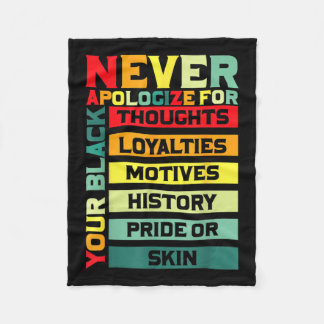Entschuldigen Sie für Ihre Blackness Black History Fleecedecke