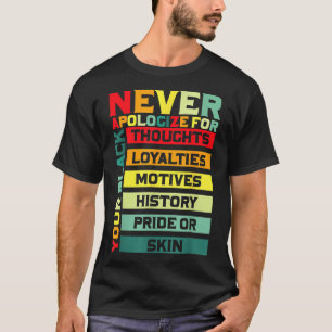 Entschuldigen Sie für Ihre Blackness Black History T-Shirt