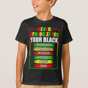 Entschuldigen Sie für Ihre Blackness Black History T-Shirt