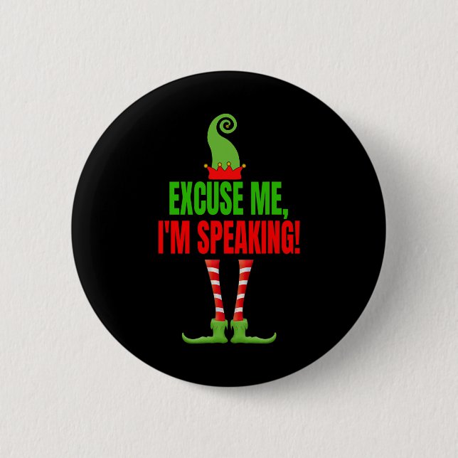 Entschuldigen Sie, ich#39;m Speaking Funny Kamala  Button (Vorderseite)