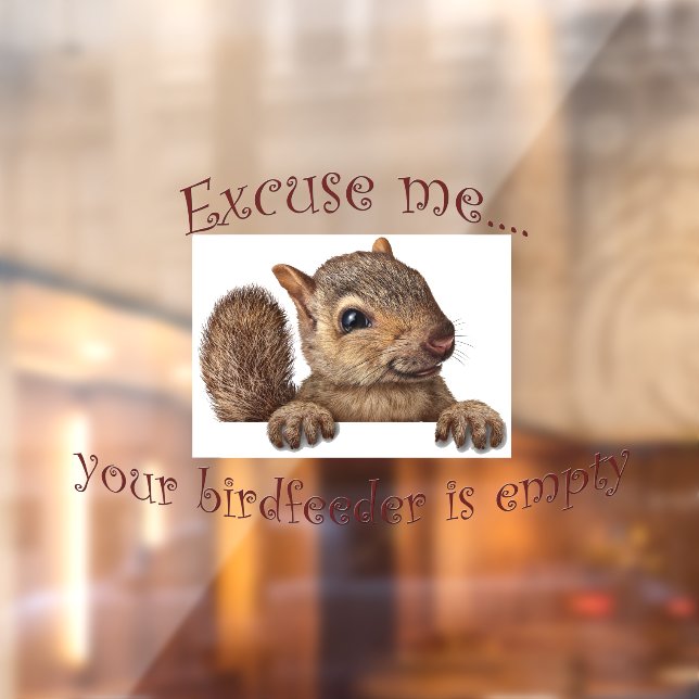 Entschuldigen Sie, Ihr Vogelzueder ist leer Fensteraufkleber (Blatt 2)