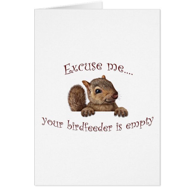 Entschuldigen Sie...Ihr Vogelzuführung ist leer (Vorne)