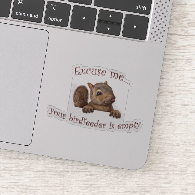 Entschuldigen Sie...Ihr Vogelzuführung ist leer Aufkleber (Detail)