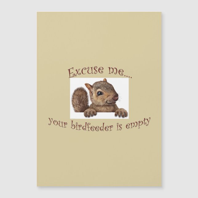 Entschuldigen Sie...Ihr Vogelzuführung ist leer Magnetkarte (Vorderseite)