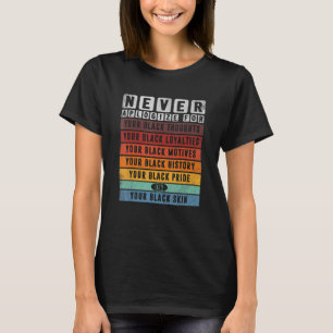 Entschuldigen Sie niemals den Monat BLM Melanin Pr T-Shirt