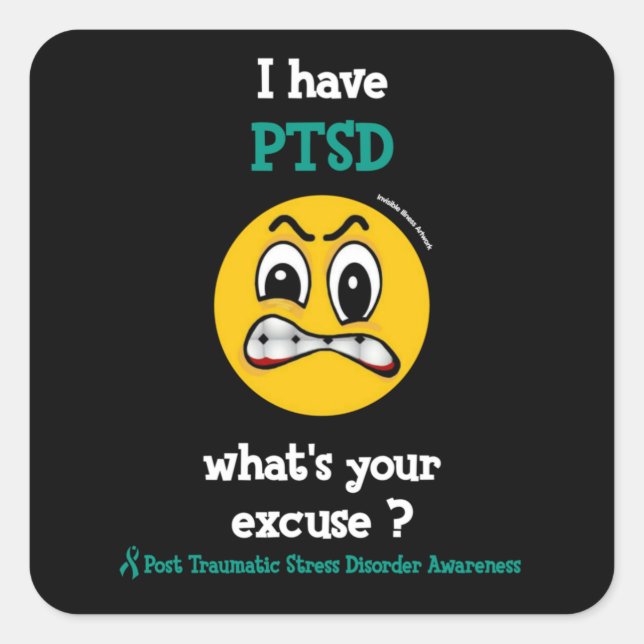 Entschuldigen Sie...PTSD Square Sticker (Vorderseite)