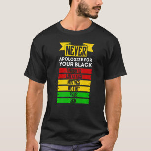Entschuldigen Sie sich nie für Ihr Blackness T-Shirt