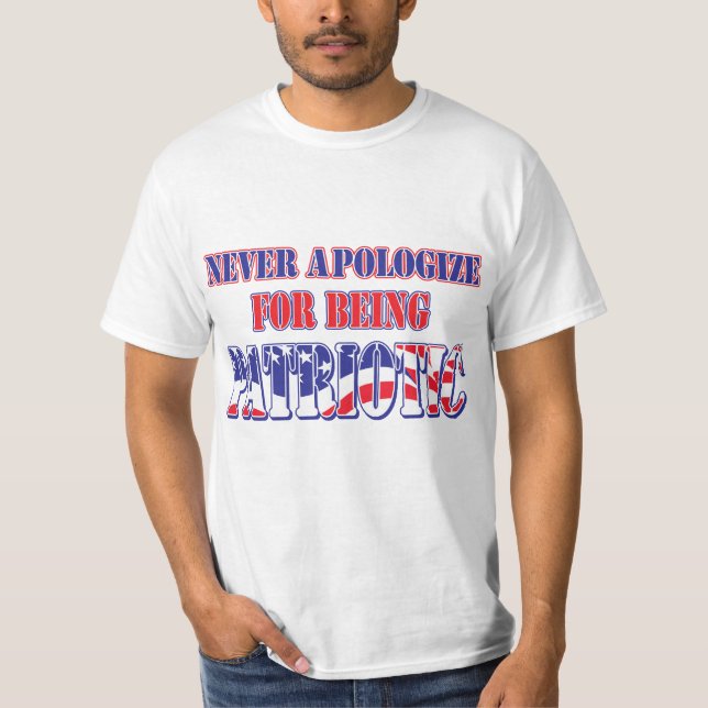 Entschuldigen Sie sich nie T-Shirt (Vorderseite)