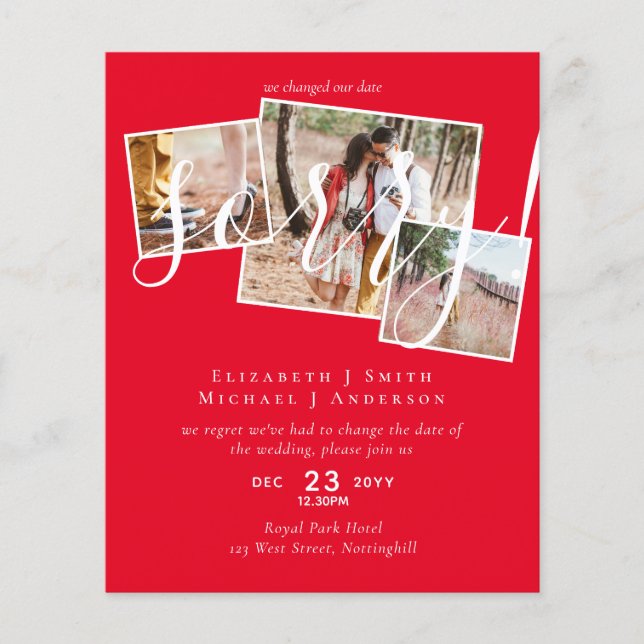 ENTSCHULDIGUNG! Änderung des FOTOS der Hochzeitver (Vorderseite)