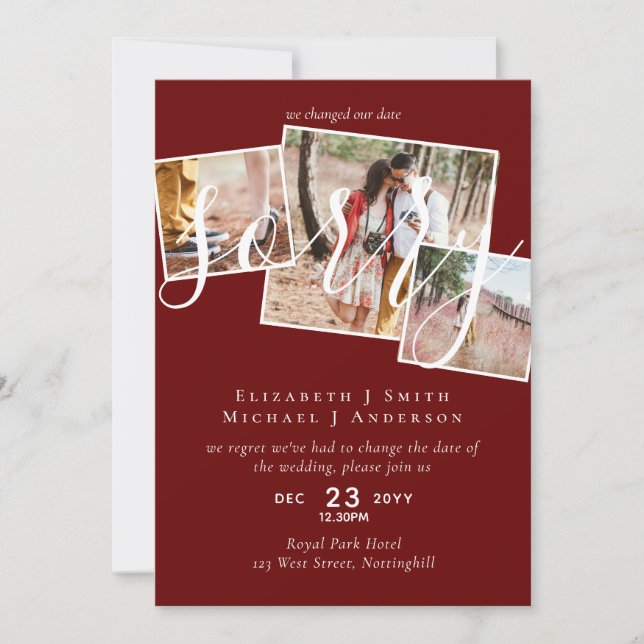 ENTSCHULDIGUNG! Änderung des FOTOS der Hochzeitver (Vorderseite)