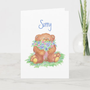 Entschuldigung bitte, mir zu verzeihen, Teddy Bear Karte
