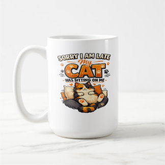 Entschuldigung, dass ich zu spät bin – meine Katze Kaffeetasse