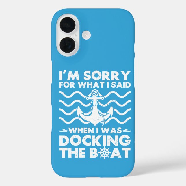 Entschuldigung Dock das Boot Lustiger Bootskapitän Case-Mate iPhone Hülle (Rückseite)