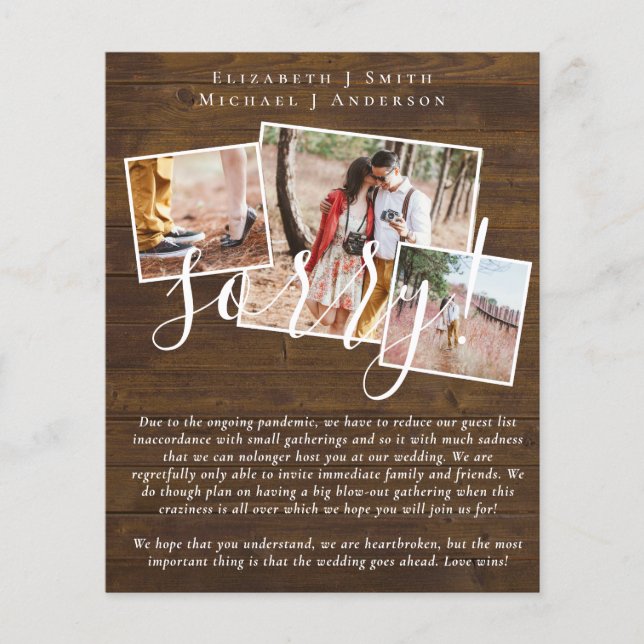 ENTSCHULDIGUNG! Du bist nicht zu den HochzeitsREGR (Vorderseite)