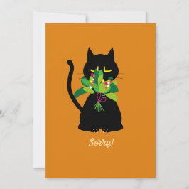 ENTSCHULDIGUNG! Funny Black Cat Grußkarte 🐈  ⬛ Feiertagskarte