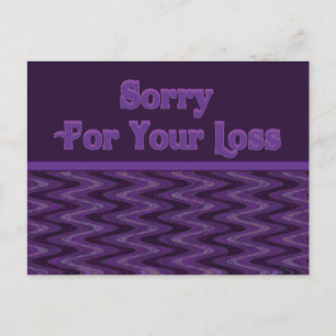 Entschuldigung für deinen Verlust Postkarte