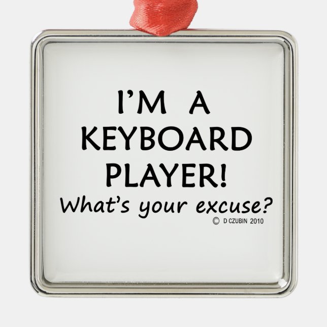 Entschuldigung für den Keyboard-Player Silbernes Ornament (Vorne)