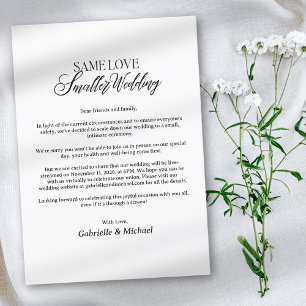 Entschuldigung für die verkleinerte minimalistisch einladung