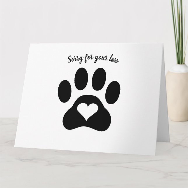 Entschuldigung für Ihren Verlust Dankeskarte (Vorderseite)