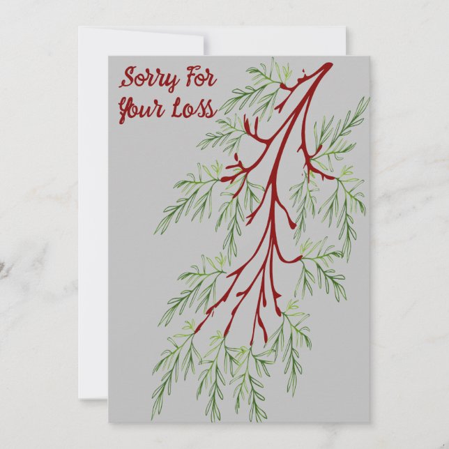 Entschuldigung für Ihren Verlust Feiertagskarte (Vorderseite)