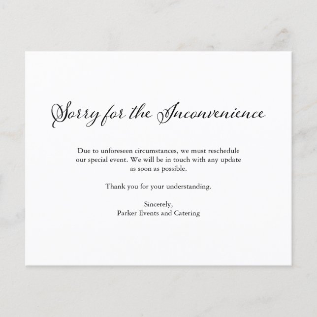 Entschuldigung | HAUSHALTSMITTEL Ankündigung Elega (Vorderseite)