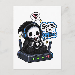 Entschuldigung, ich bin offline Introvertierter Ga Postkarte