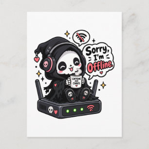 Entschuldigung, ich bin offline Introvertierter Ga Postkarte