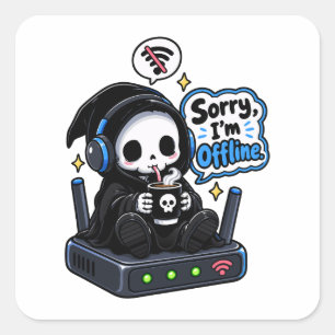Entschuldigung, ich bin offline Introvertierter Ga Quadratischer Aufkleber