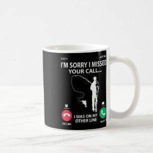 Entschuldigung, ich habe Ihren Anruf verpasst, ich Kaffeetasse