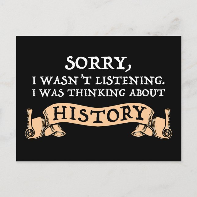 Entschuldigung, ich hörte nicht zu - über Geschich Postkarte (Vorderseite)