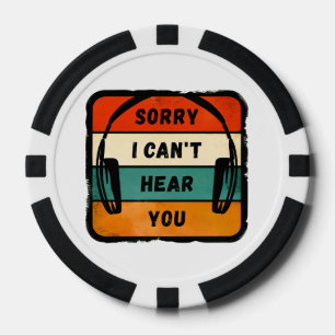 Entschuldigung, ich kann dich nicht hören - Retro  Pokerchips