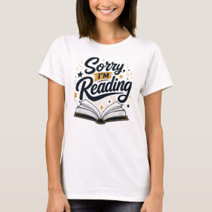 Entschuldigung, ich lese Buchliebhaber-Typografie- T-Shirt