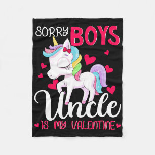 Entschuldigung Jungs Onkel ist mein Valentinstag V Fleecedecke