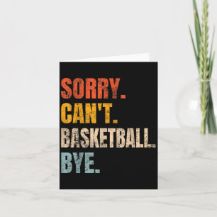 Entschuldigung Kann Basketball Tschüss Retro Baske Karte