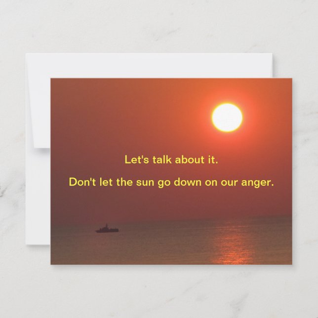 Entschuldigung Karte (Vorderseite)