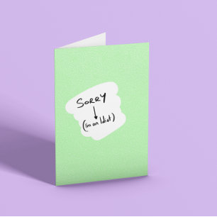 Entschuldigung Karte