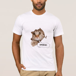 Entschuldigung? – Lustiges Katze zerrissenes Papie T-Shirt