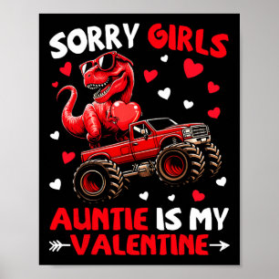 Entschuldigung Mädchen Tante ist mein Valentins-Di Poster