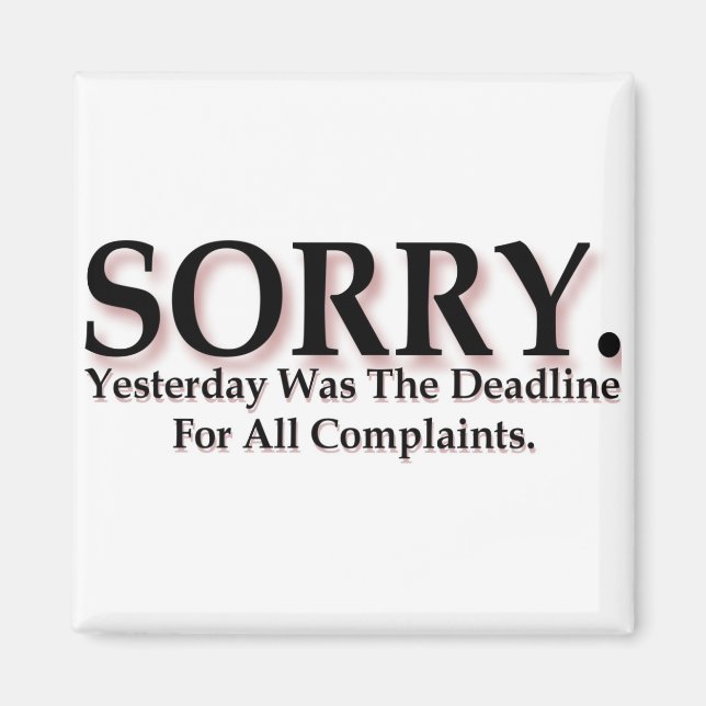 Entschuldigung Magnet (Vorne)