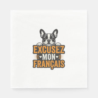 Entschuldigung Mein Französisch Französische Bulld Serviette