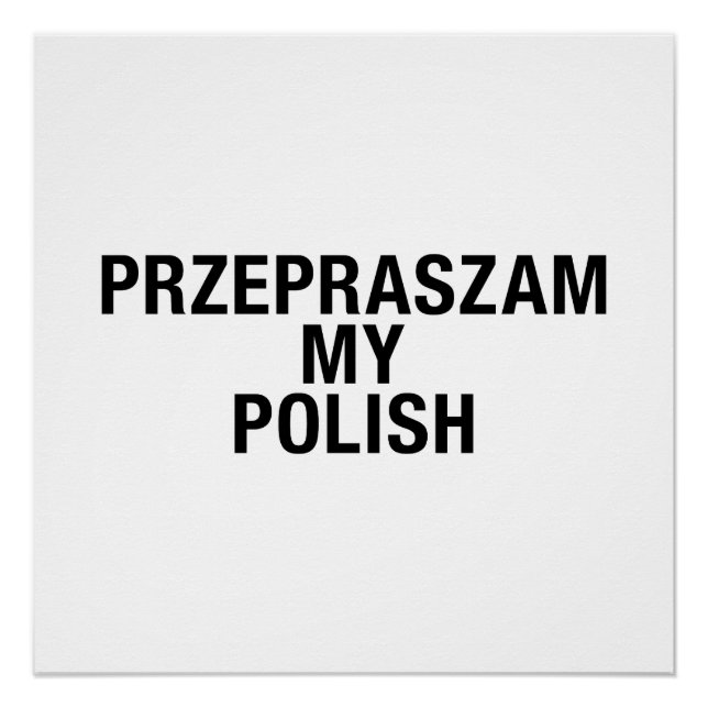 Entschuldigung meine polnische Sprache Poster (Vorderseite)