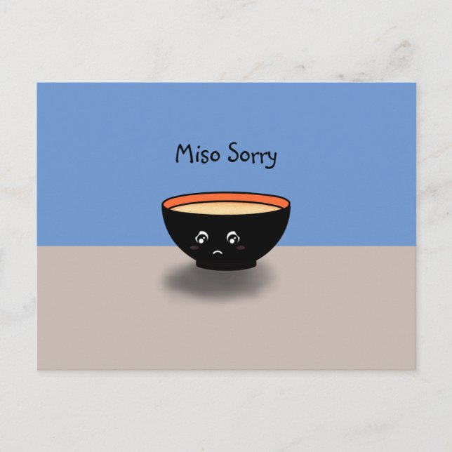 Entschuldigung "Miso Sorry" Entschuldigungskarte ( Postkarte (Vorderseite)