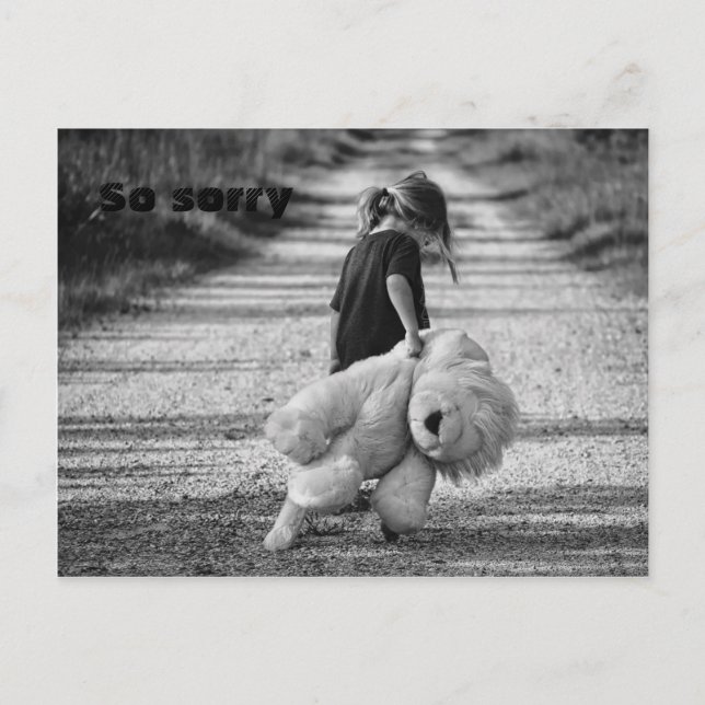 Entschuldigung Postkarte (Vorderseite)