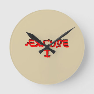 Entschuldigung Runde Wanduhr