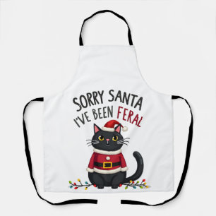 Entschuldigung Santa, ich bin wild gewesen Schwarz Schürze