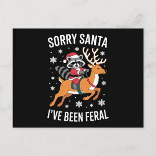 Entschuldigung Santa, ich bin wild gewesen Weihnac Feiertagspostkarte