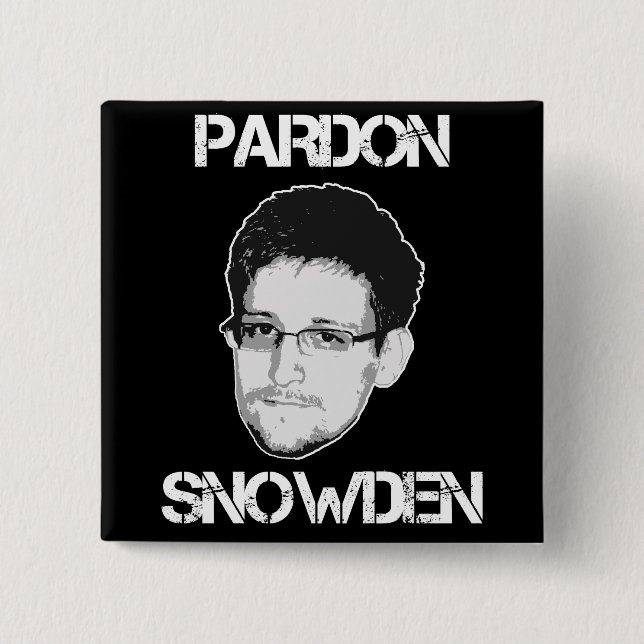 Entschuldigung Snowden Knopf Button (Vorderseite)