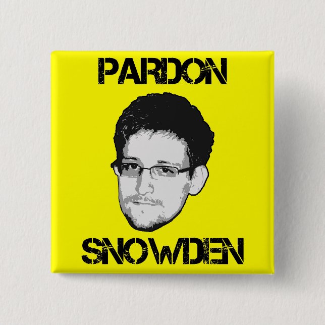 Entschuldigung Snowden Knopf Button (Vorderseite)