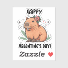 Entsendung der Capybara-Liebe zum Valentinstag Aufkleber