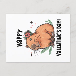 Entsendung der Capybara-Liebe zum Valentinstag Postkarte
